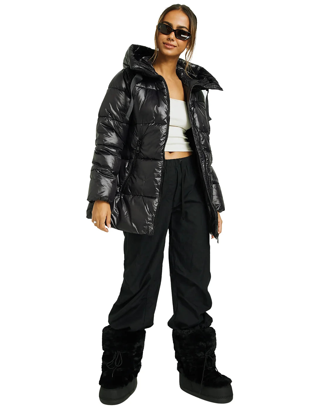 Chaqueta Acolchada Only Onlnewscarlett Negro | Bicos de Fío