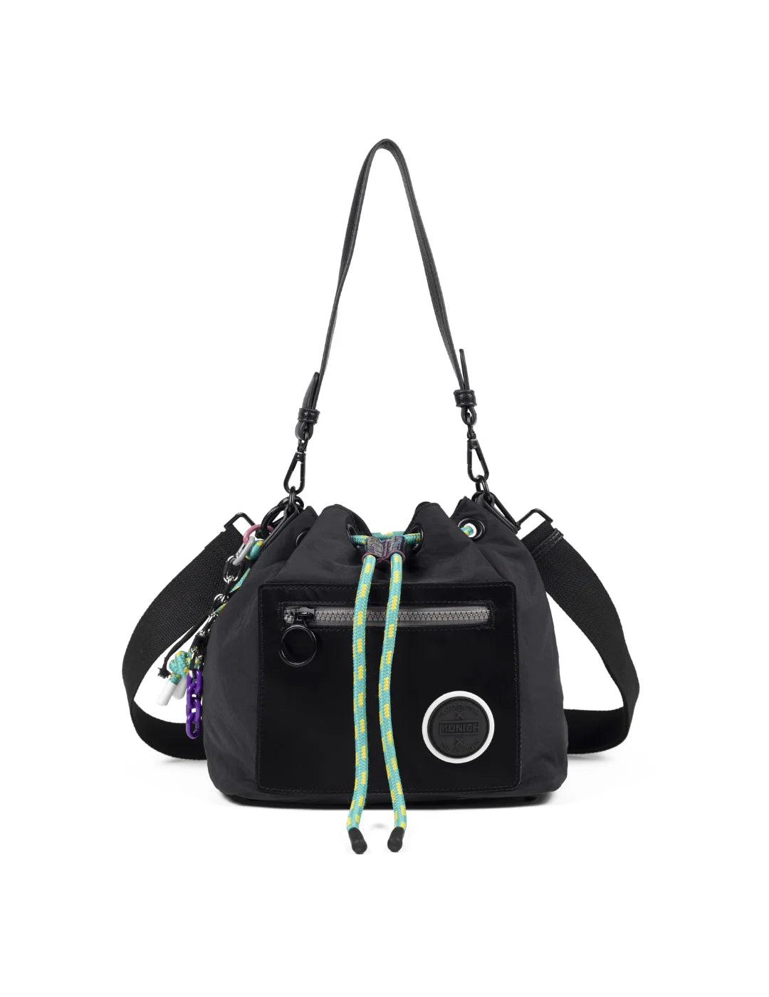 Bolso Bucket Munich Deep Recycled Negro | Bicos de Fío