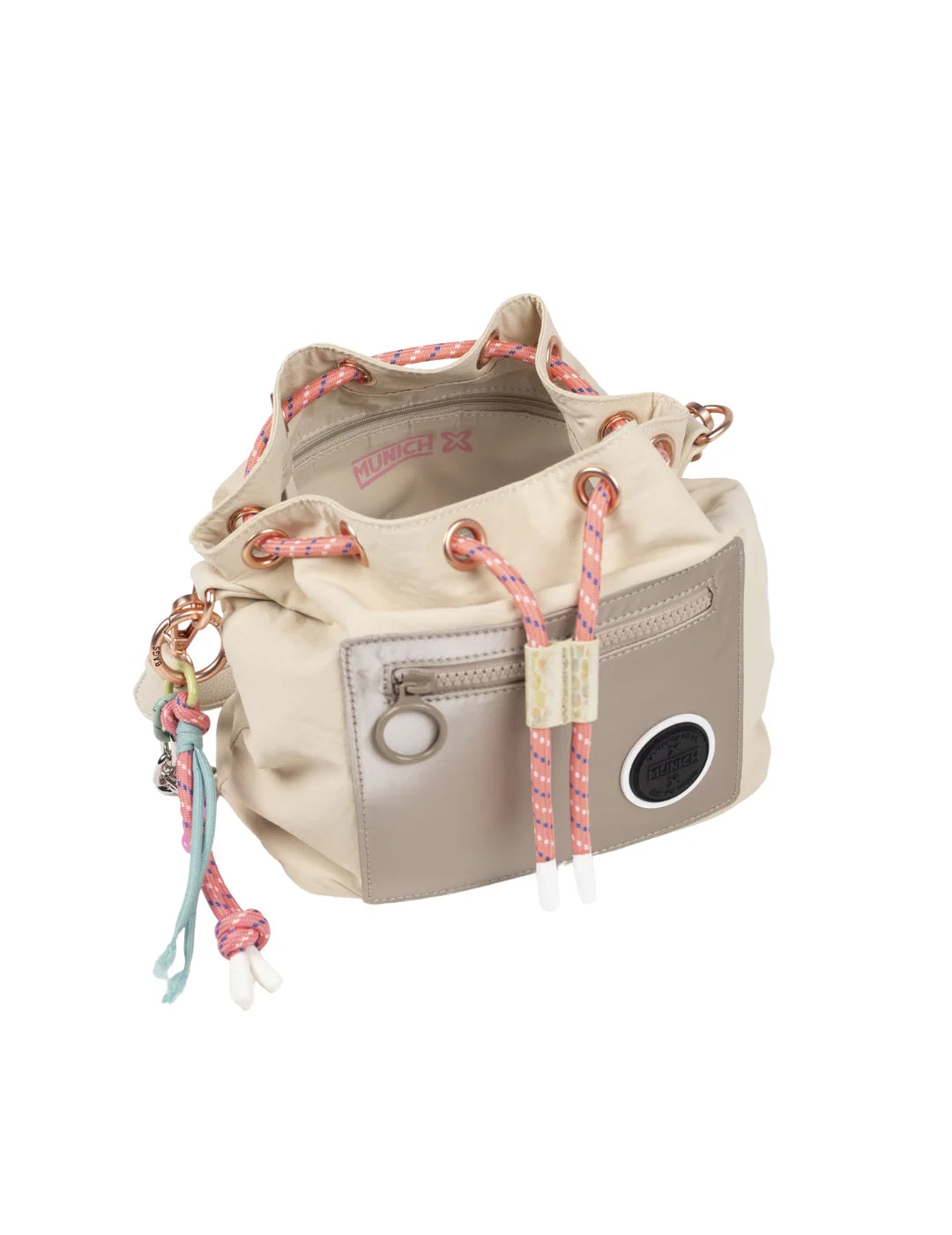 Bolso Bucket Munich Deep Recycled Crema | Bicos de Fío