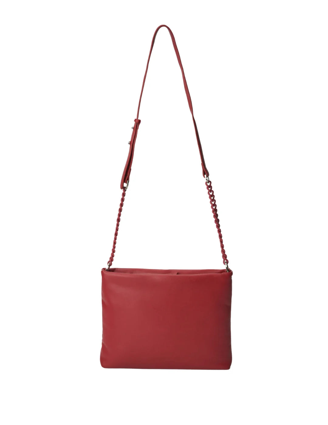 Bolso Bandolera Efecto Piel Salsa Rojo | Bicos de Fío