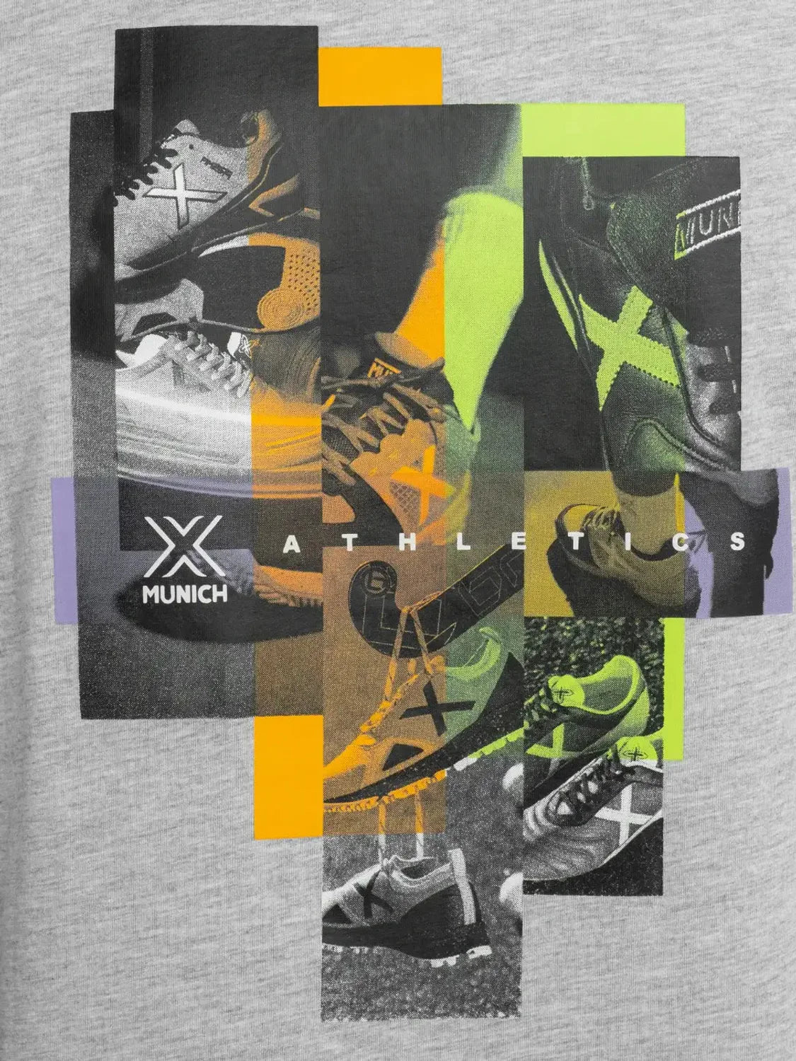Camiseta Munich Athletic Collage Gris | Bicos de Fío