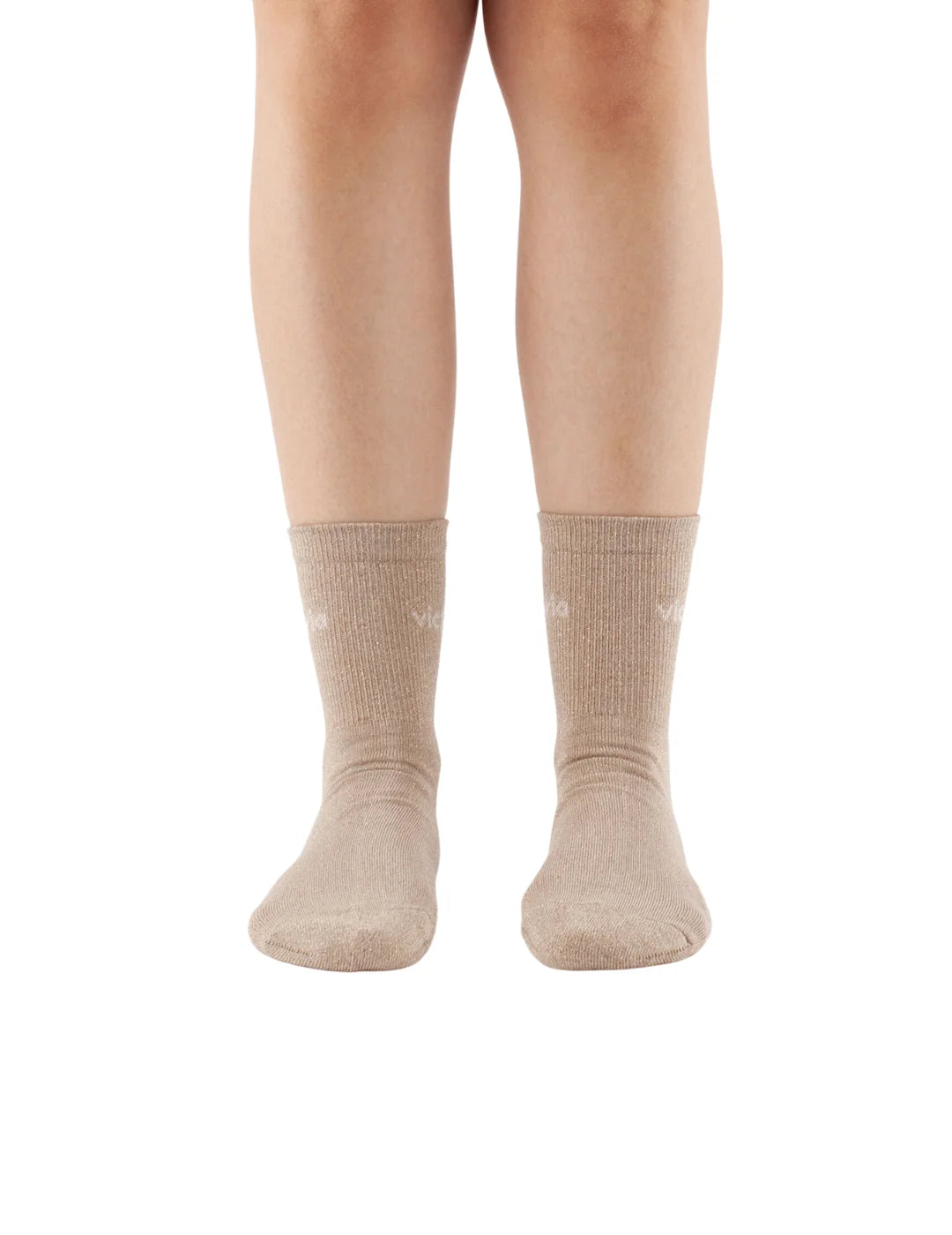Calcetines Mujer Victoria Lurex Beige-Blanco | Bicos de Fío
