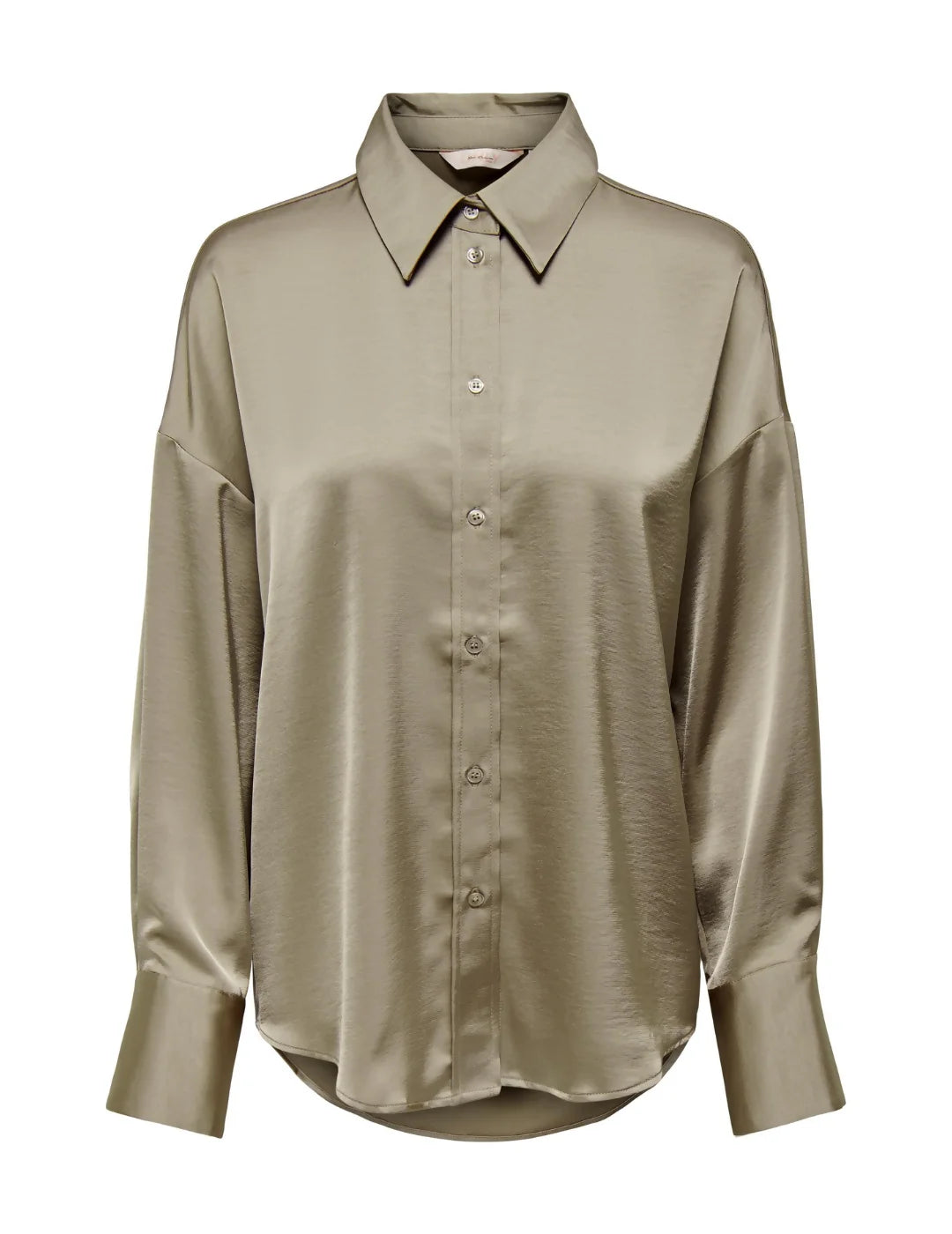 Camisa Satinada Oversize Only Beige | Bicos de Fío