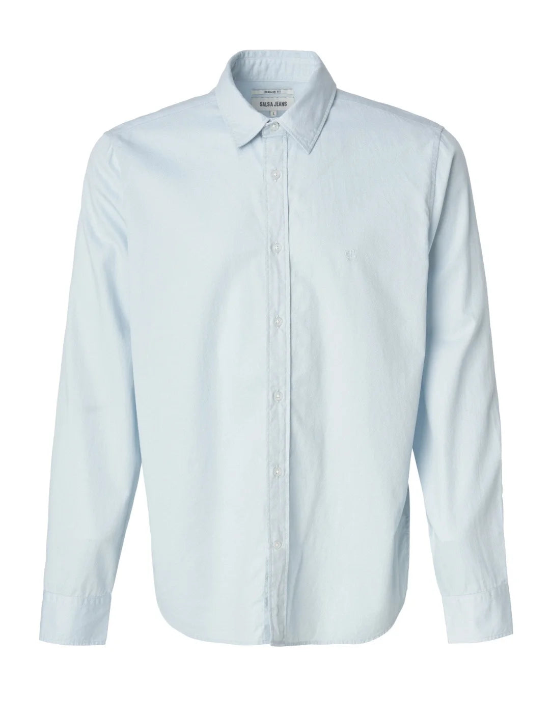 Camisa Azul Manga Larga Lisa Salsa | Bicos de Fío