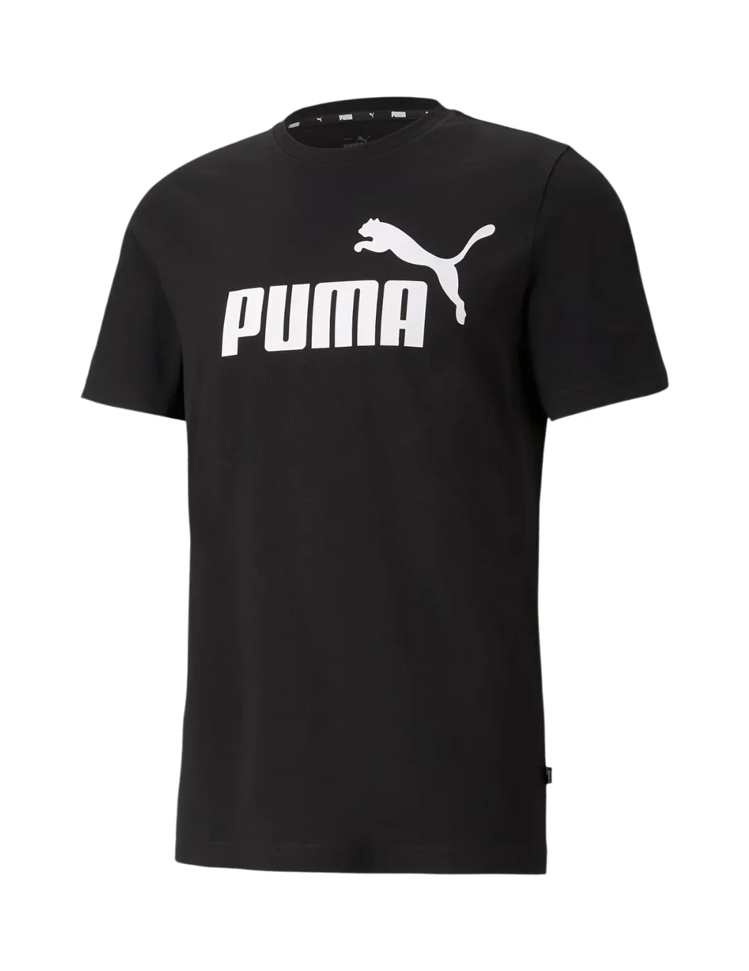 Camiseta PUMA Logo Essentials Negro | Bicos de Fío