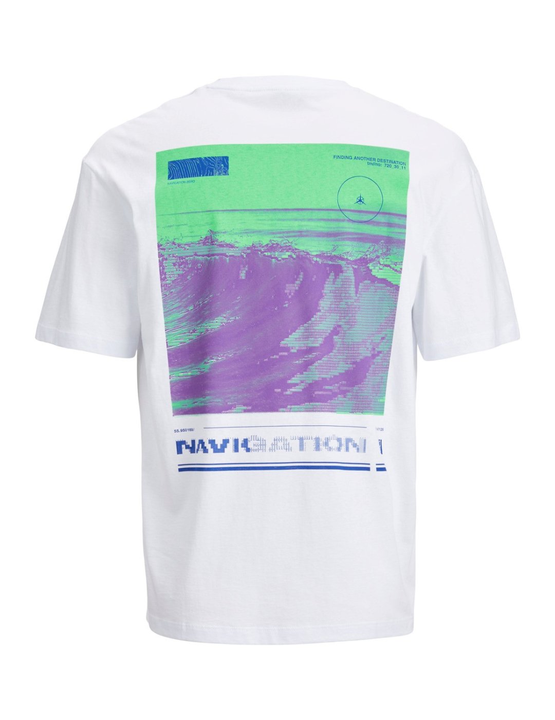 Camiseta blanca estampada Jack and Jones Digitalized | Bicos de Fío