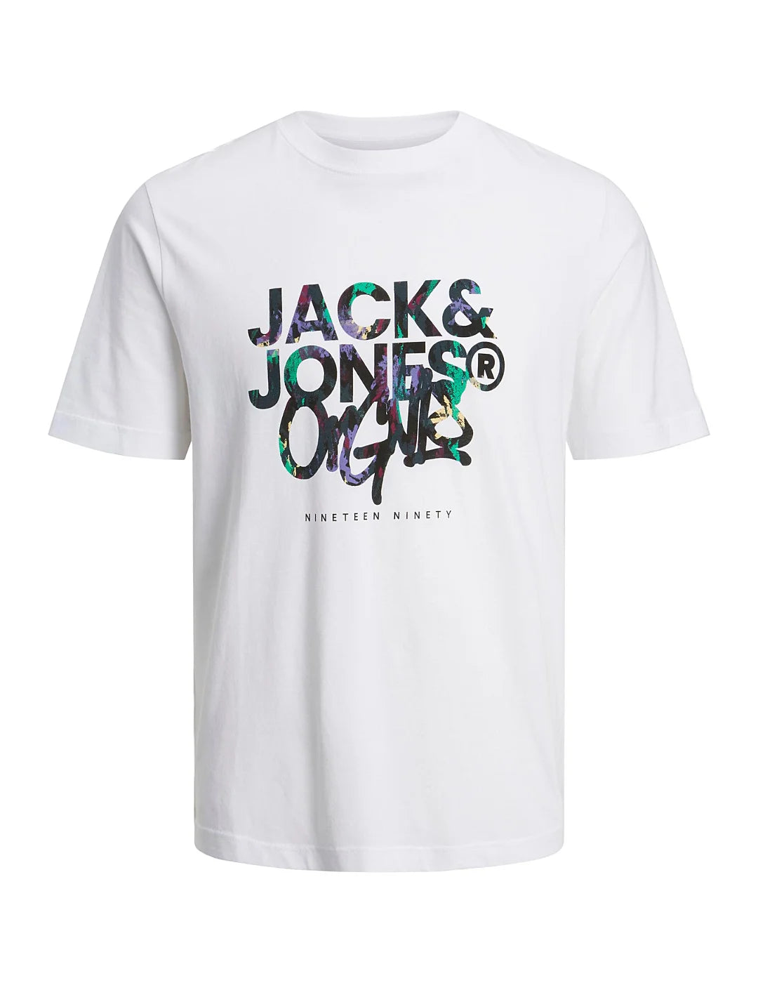 Camiseta Jack and Jones Estampada Blanco | Bicos de Fío