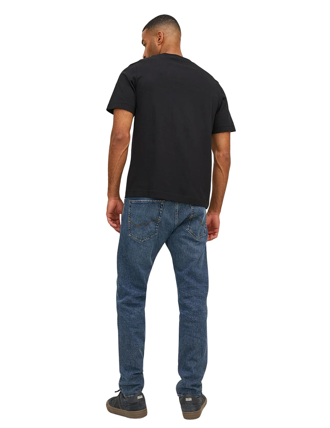 Camiseta Jack and Jones Estampada Negro | Bicos de Fío