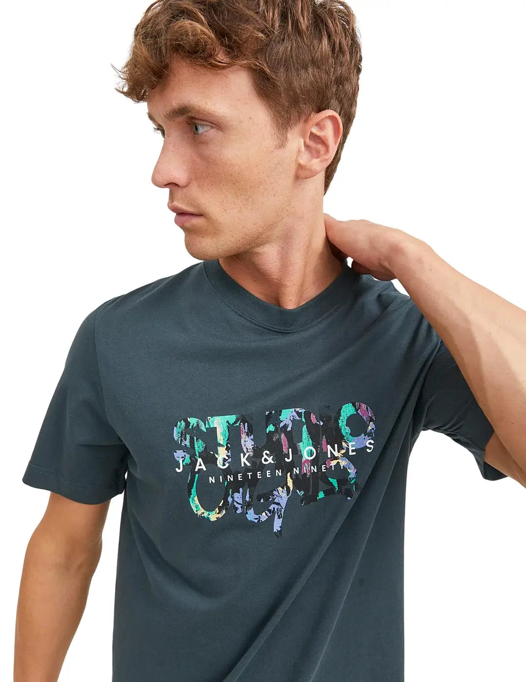 Camiseta Jack and Jones Estampada Verde | Bicos de Fío