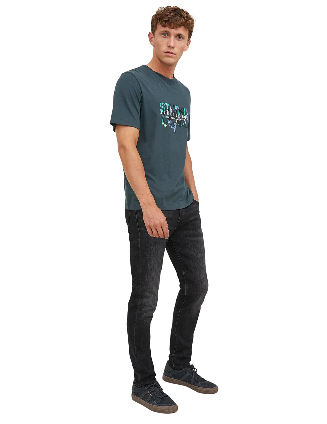 Camiseta Jack and Jones Estampada Verde | Bicos de Fío