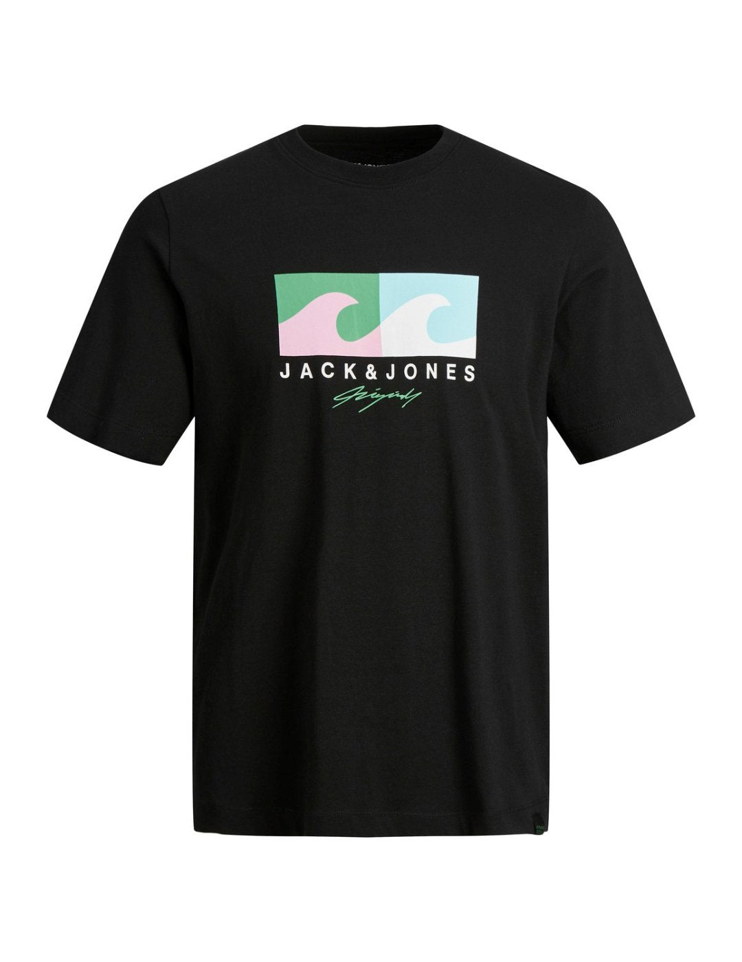 Camiseta negra estampada Jack and Jones Tulum | Bicos de Fío