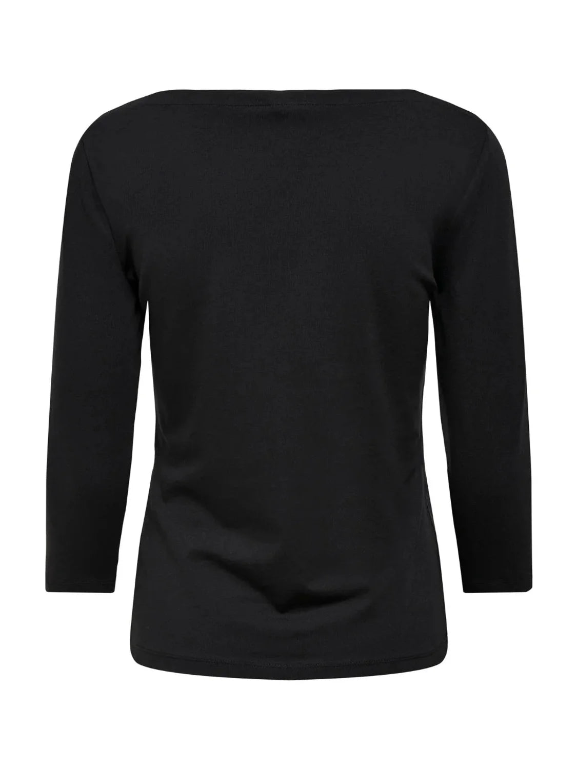 Top Cuello Barco Manga 3/4 Only Fifi Negro | Bicos de Fío