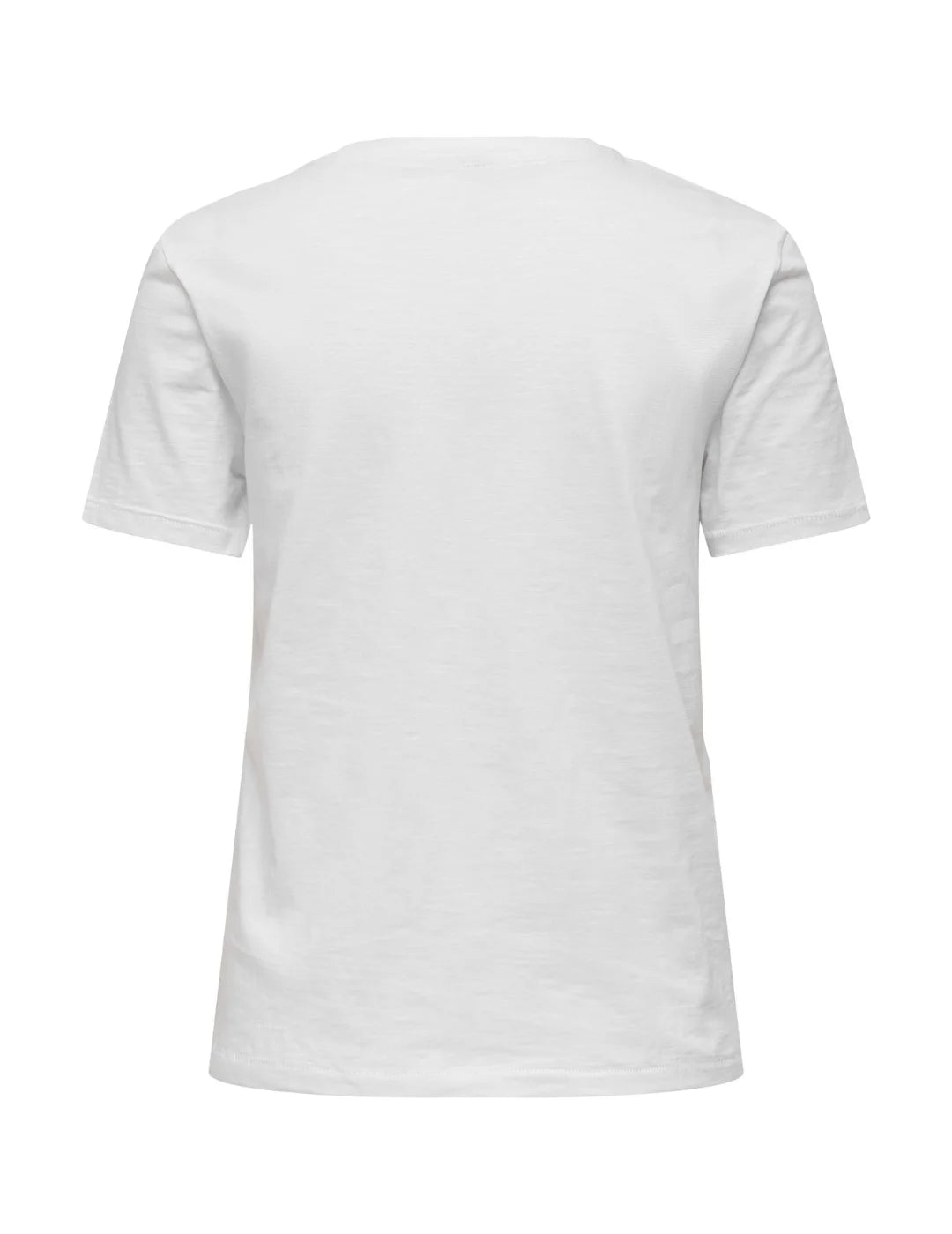 Camiseta blanca de manga corta Only Philine | Bicos de Fío