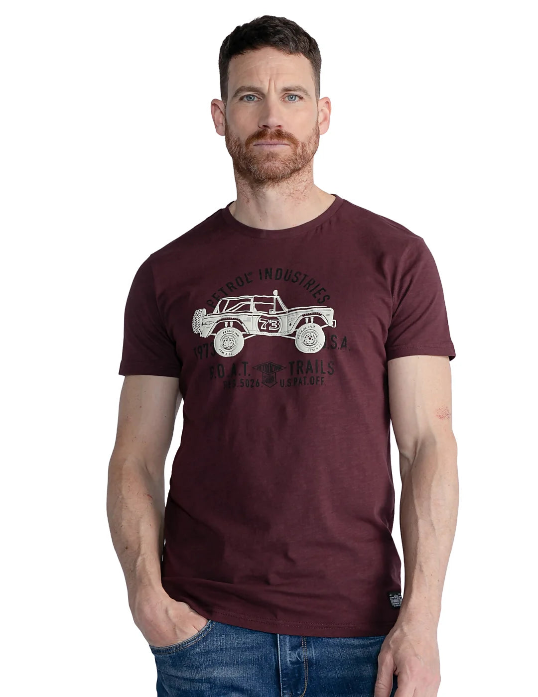 Camiseta Hombre Coche Petrol Ind. Morado | Bicos de Fío