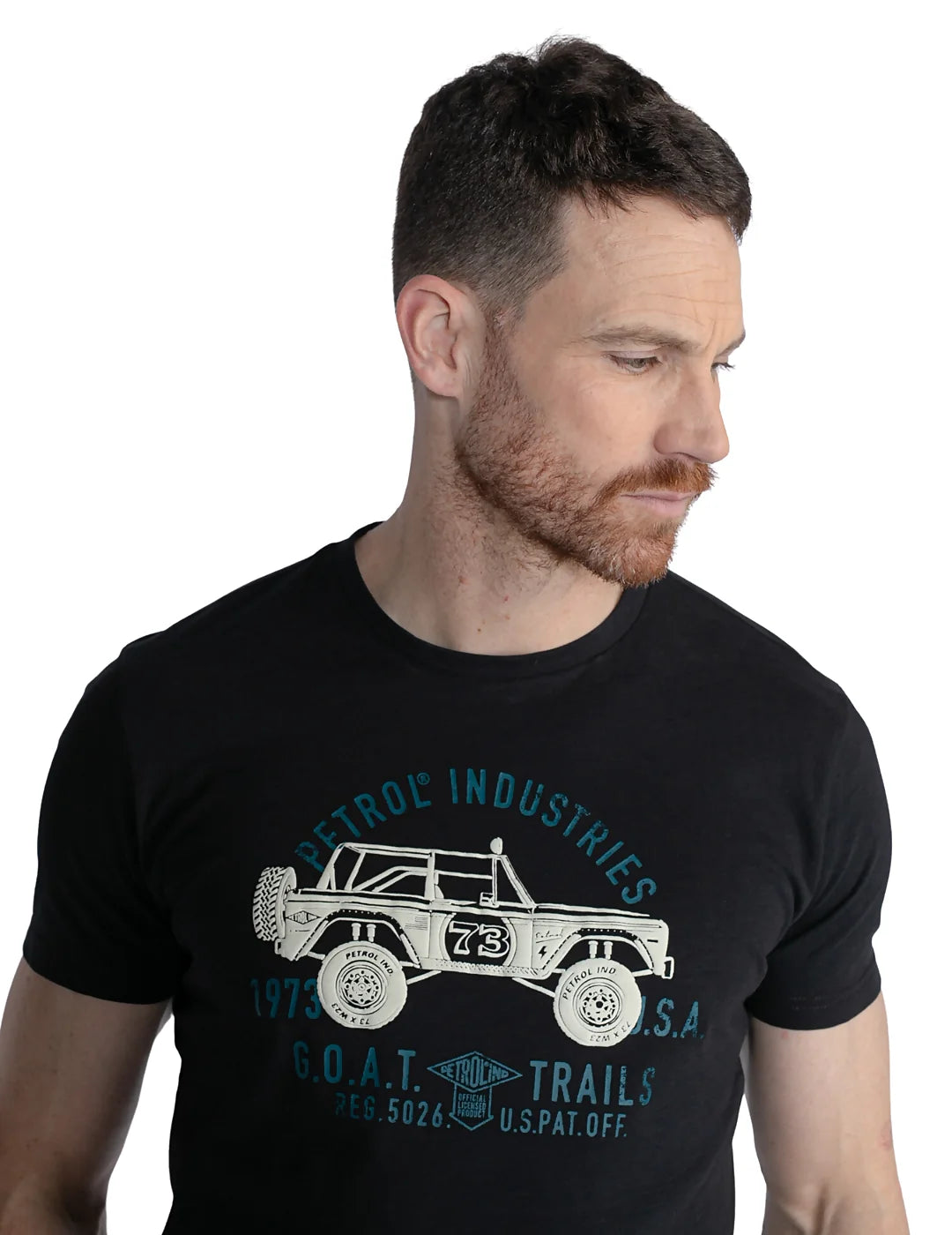 Camiseta Hombre Coche Petrol Industries Negro | Bicos de Fío