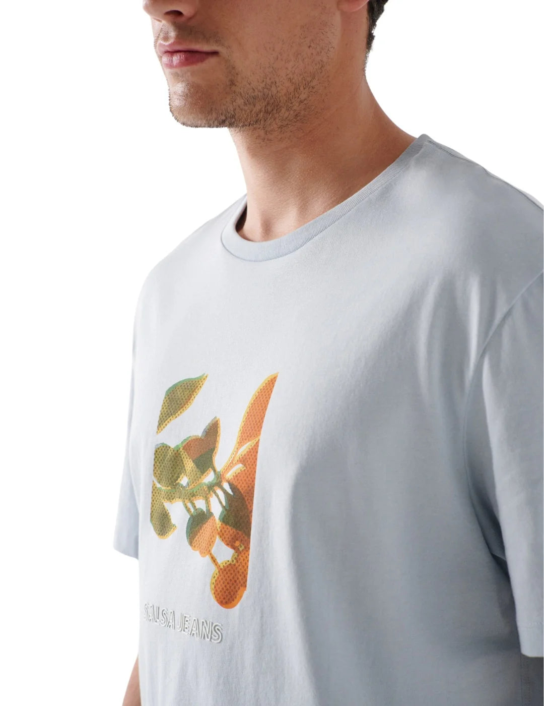 Camiseta Manga Corta Azul Salsa | Bicos de Fío