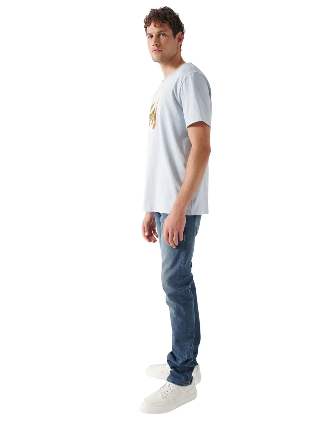 Camiseta Manga Corta Azul Salsa | Bicos de Fío