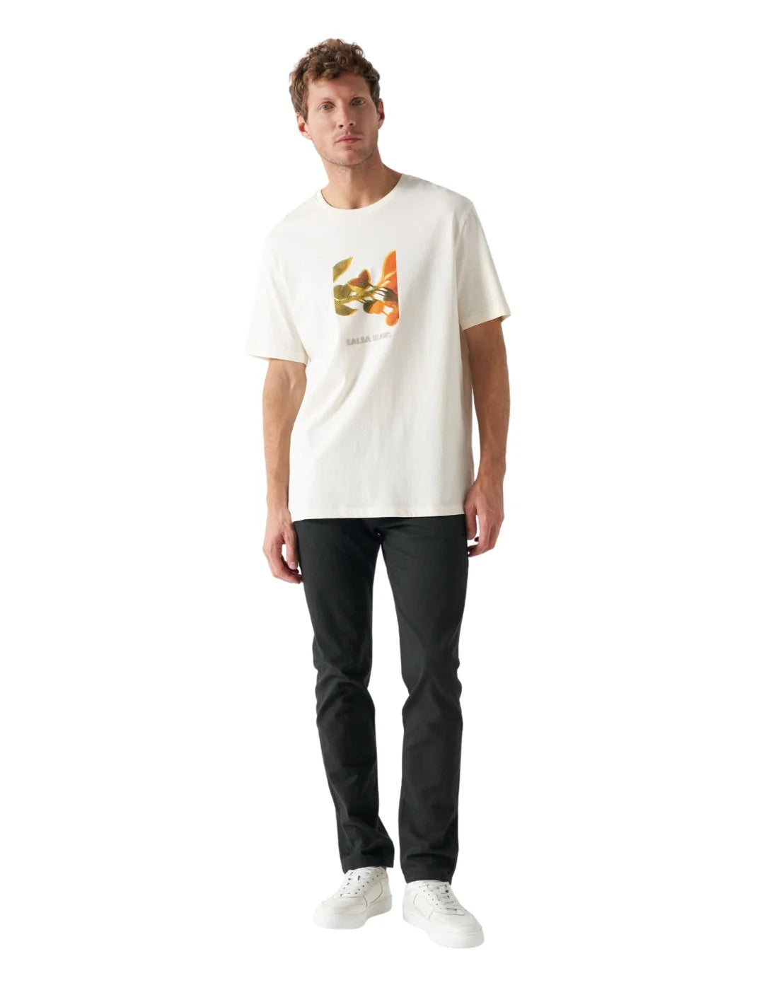 Camiseta Manga Corta Beige Salsa | Bicos de Fío