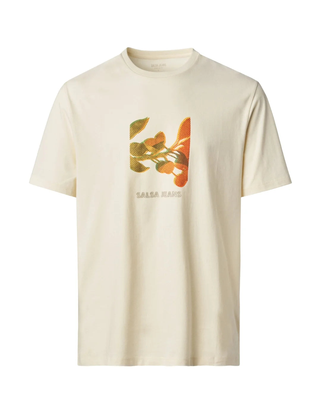 Camiseta Manga Corta Beige Salsa | Bicos de Fío