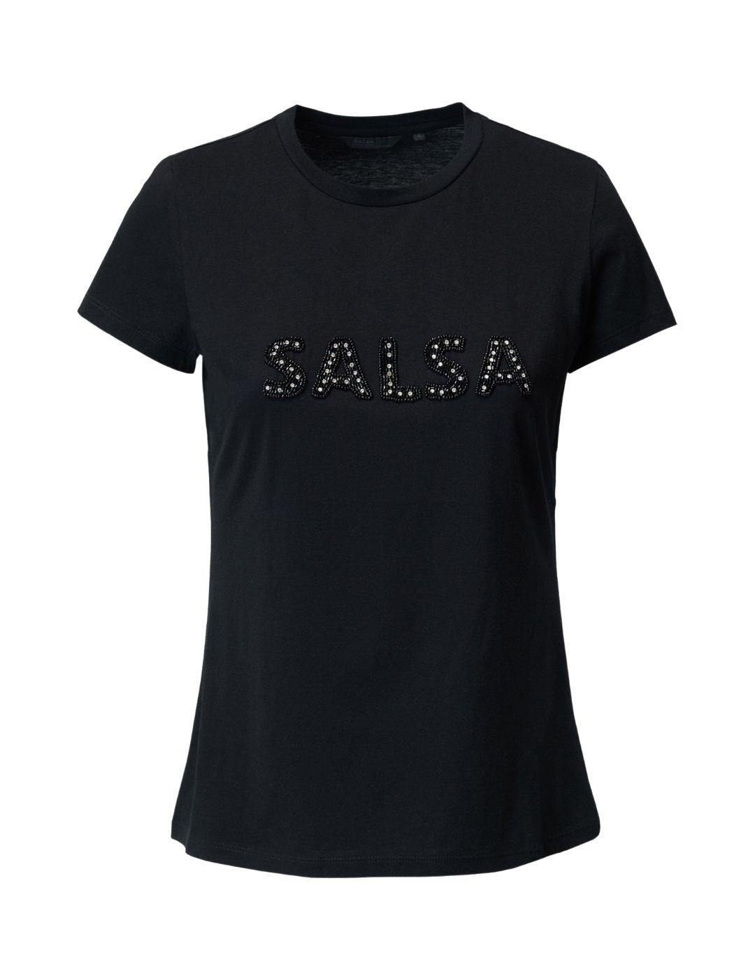 Camiseta negra Salsa branding | Bicos de Fío