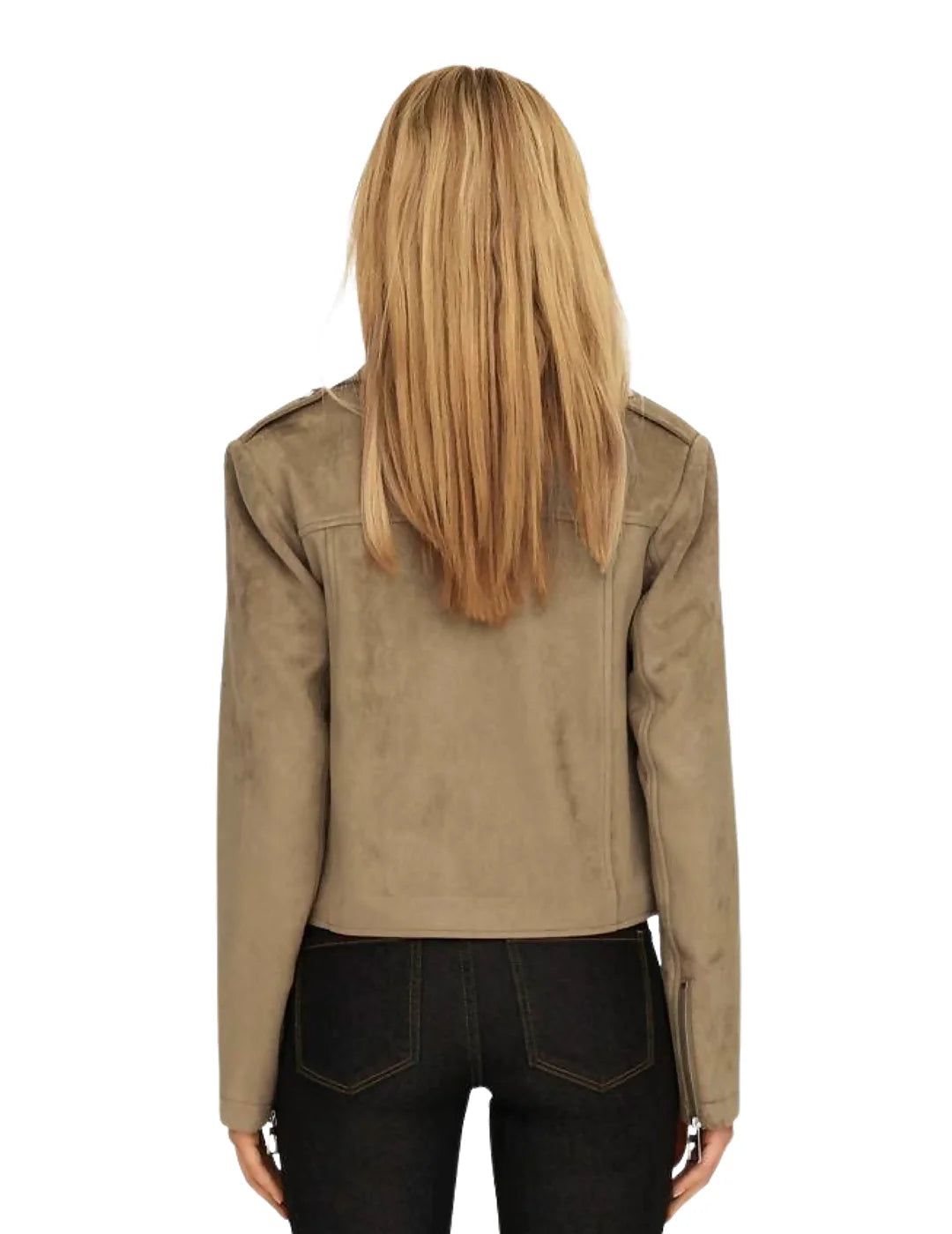 Chaqueta Biker Ante Only Onlscootie Beige | Bicos de Fío