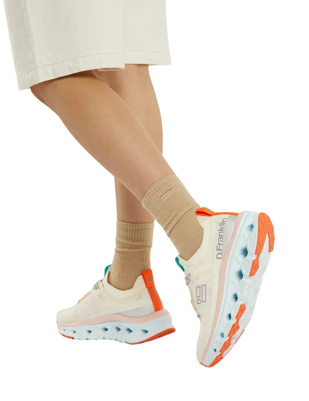 Zapatilla D.Franklin Aero Mesh Blanco-Naranja | Bicos de Fío