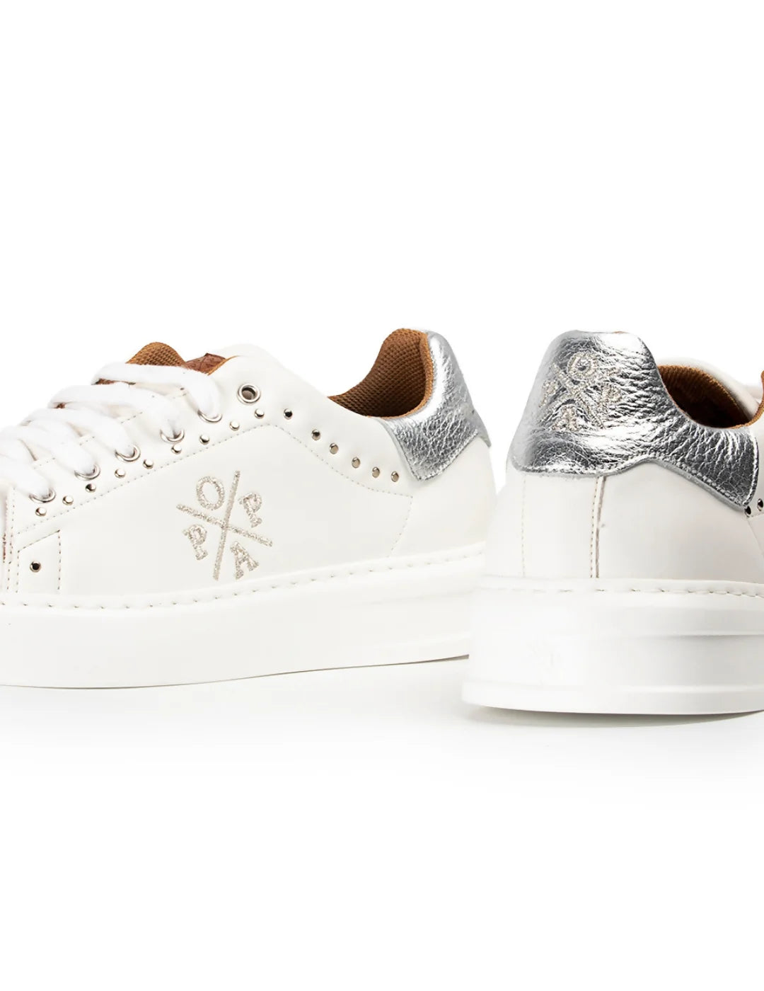 Zapatilla Popa Vicort Adornos Blanco | Bicos de Fío