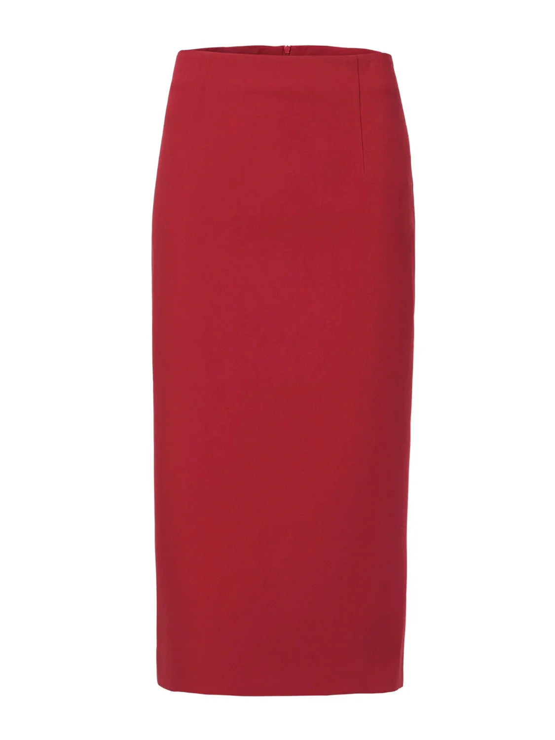 Falda Midi De Tela Salsa Rojo | Bicos de Fío
