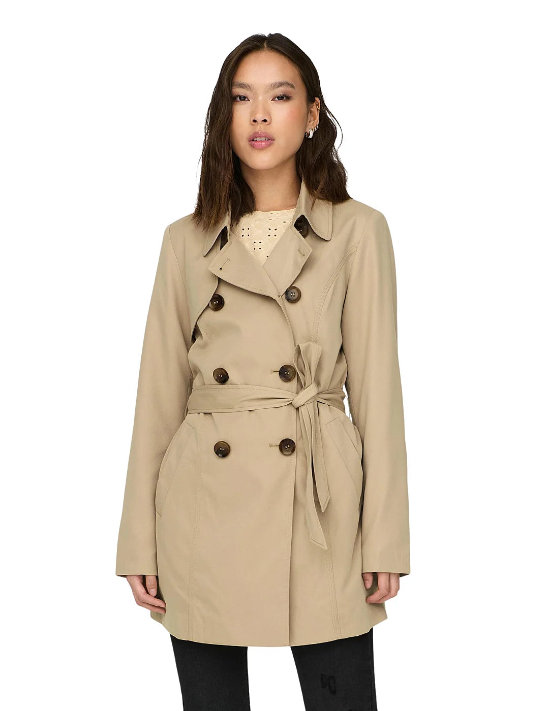 Gabardina Mujer Only Onlvaleria Beige | Bicos de Fío