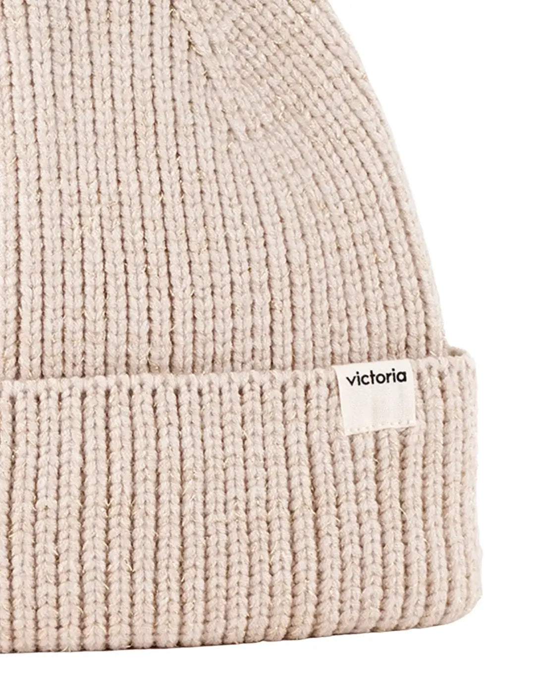 Gorro De Punto Mujer Victoria Lurex Beige | Bicos de Fío