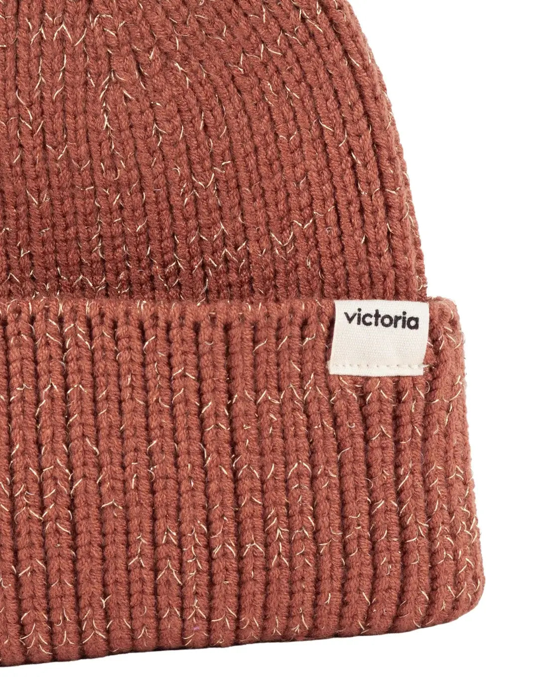 Gorro De Punto Mujer Victoria Lurex Teja | Bicos de Fío