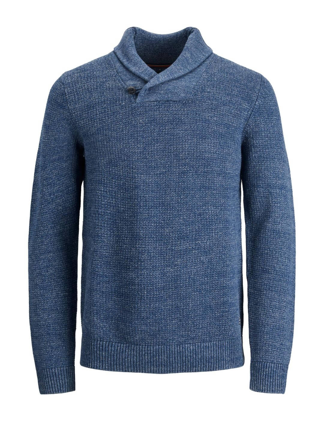Jersey con cuello y botón Jack and Jones Azul
