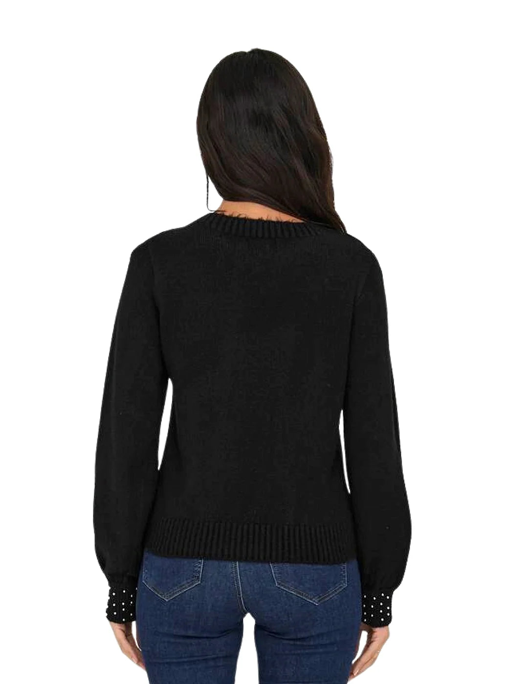 Jersey Con Borlas Only Onlalessia Negro | Bicos de Fío