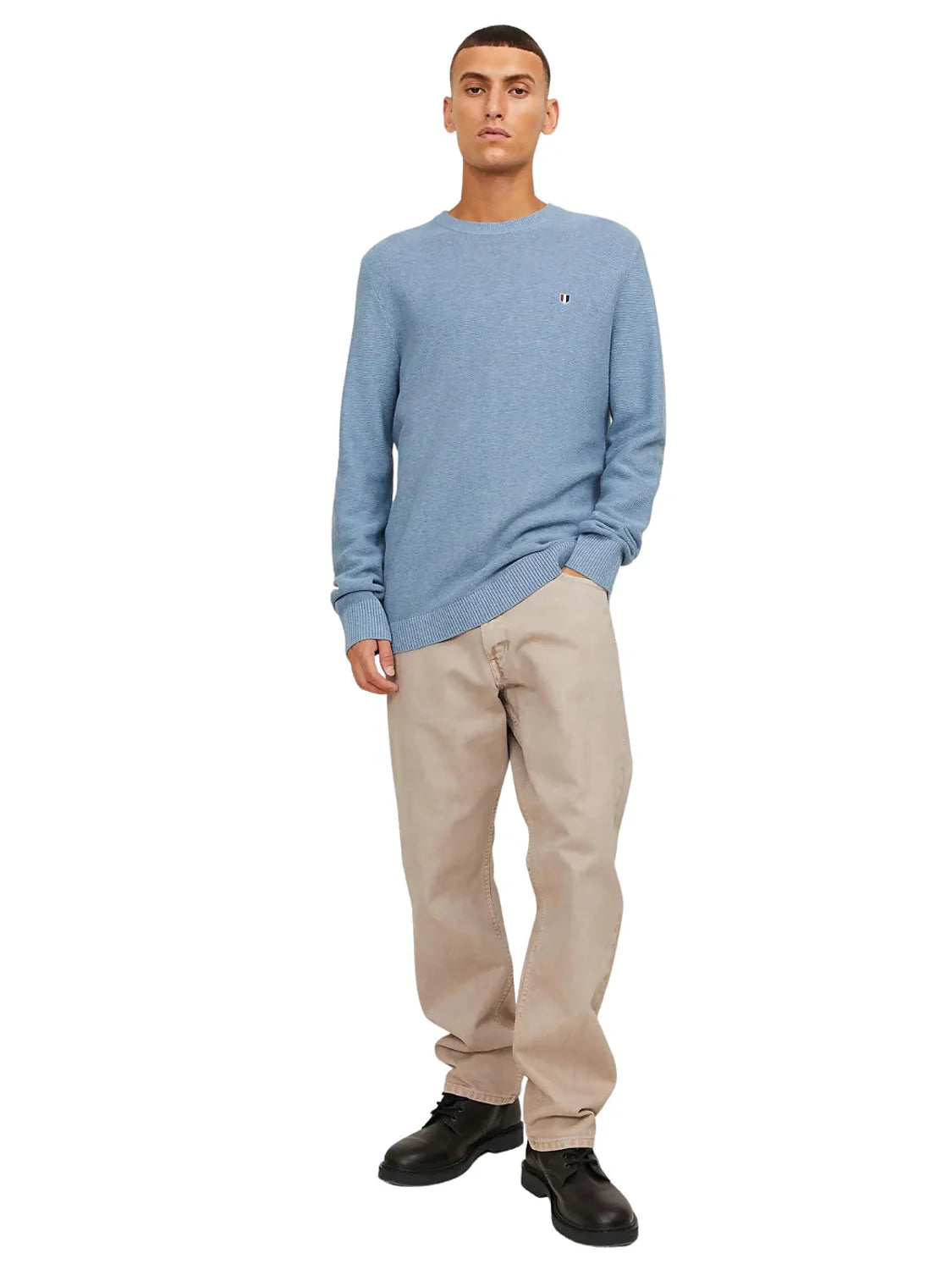 Jersey De Punto Jack and Jones Azul | Bicos de Fío