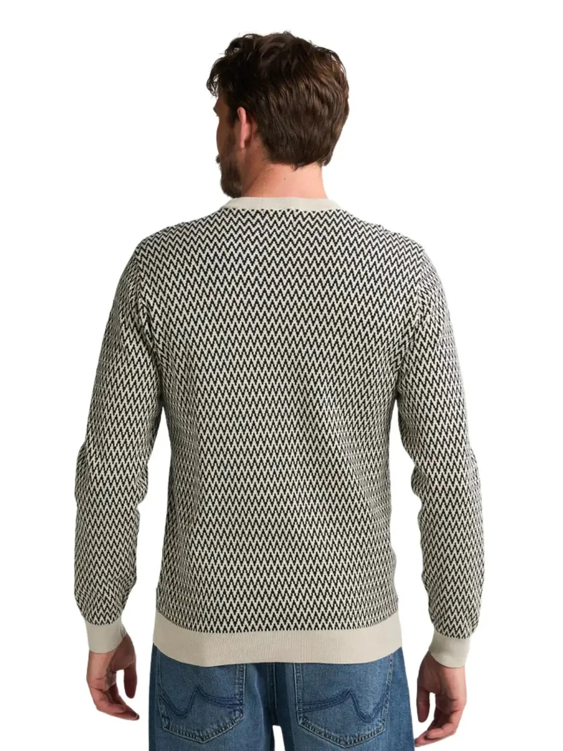 Jersey Jacquard Petrol Industries Juneau Crudo | Bicos de Fío