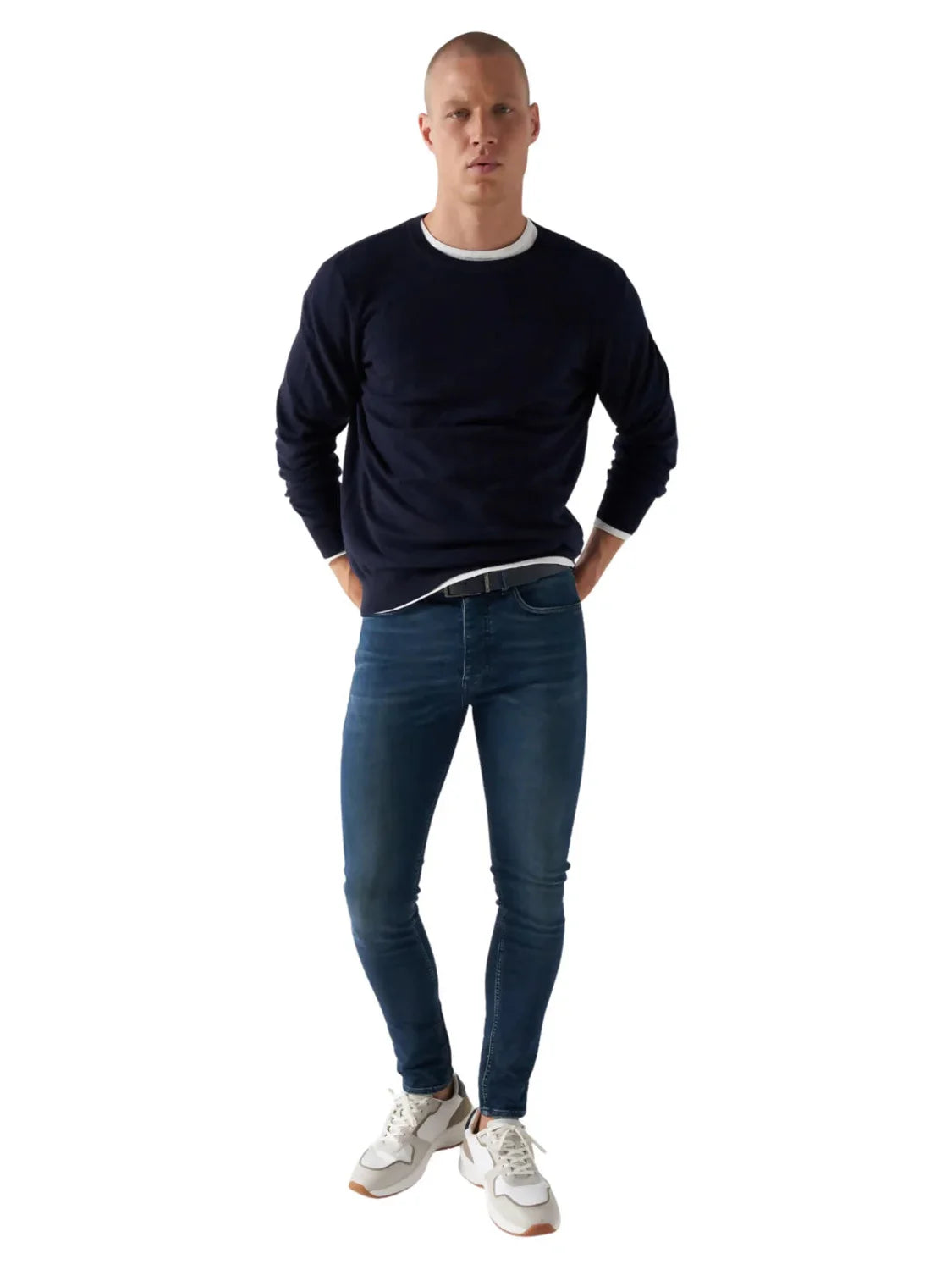 Jersey Punto Cachemir Salsa Azul Marino | Bicos de Fío