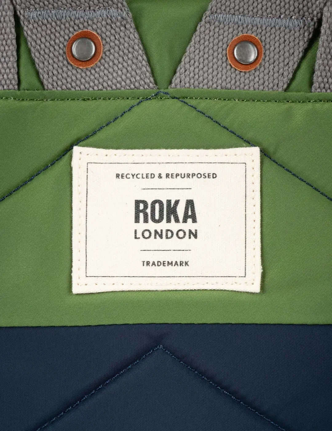 Mochila Roka Canfield B Small Two Tone Marino-Verde | Bicos de Fío