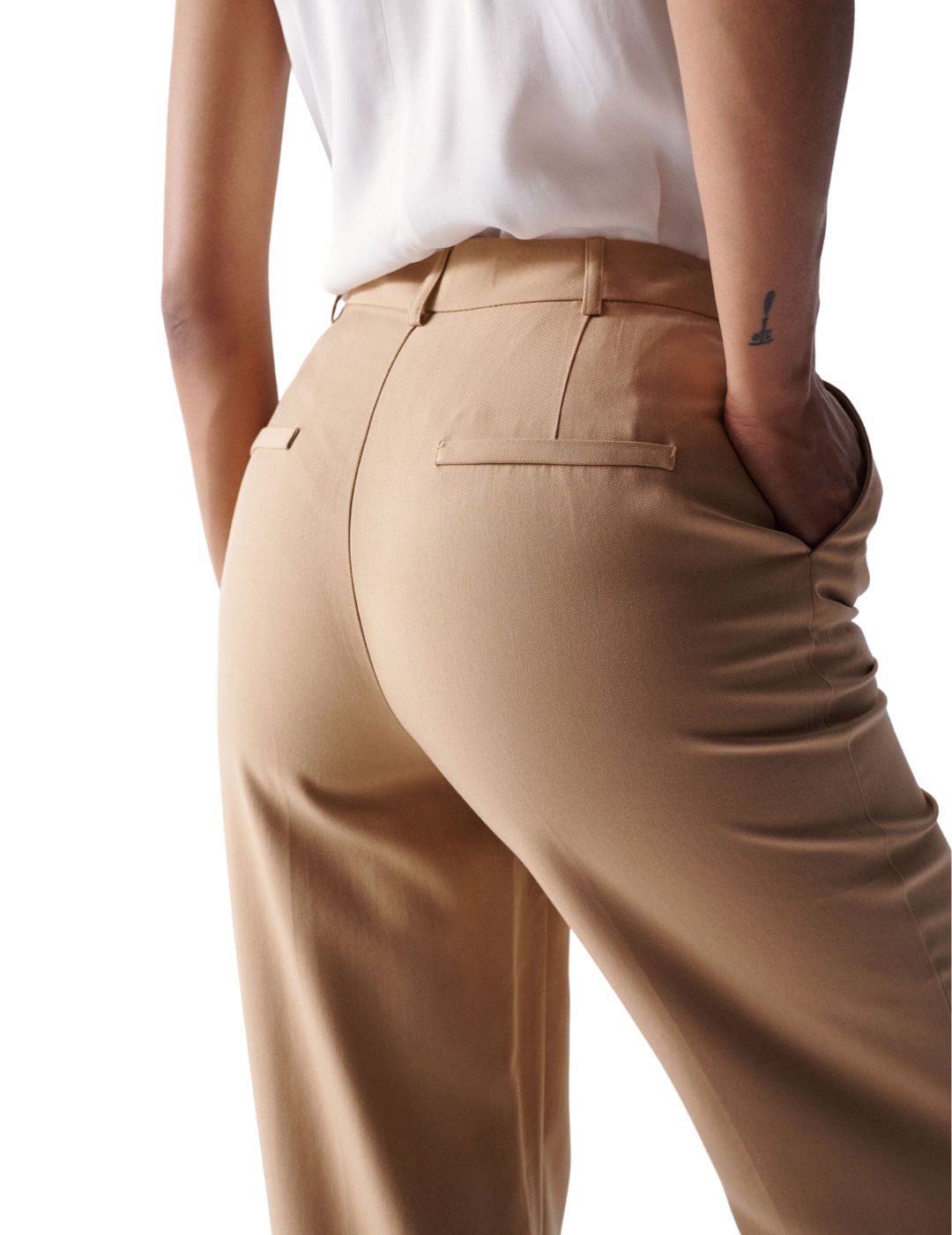 Pantalón Salsa High Rise Marrón | Bicos de Fío