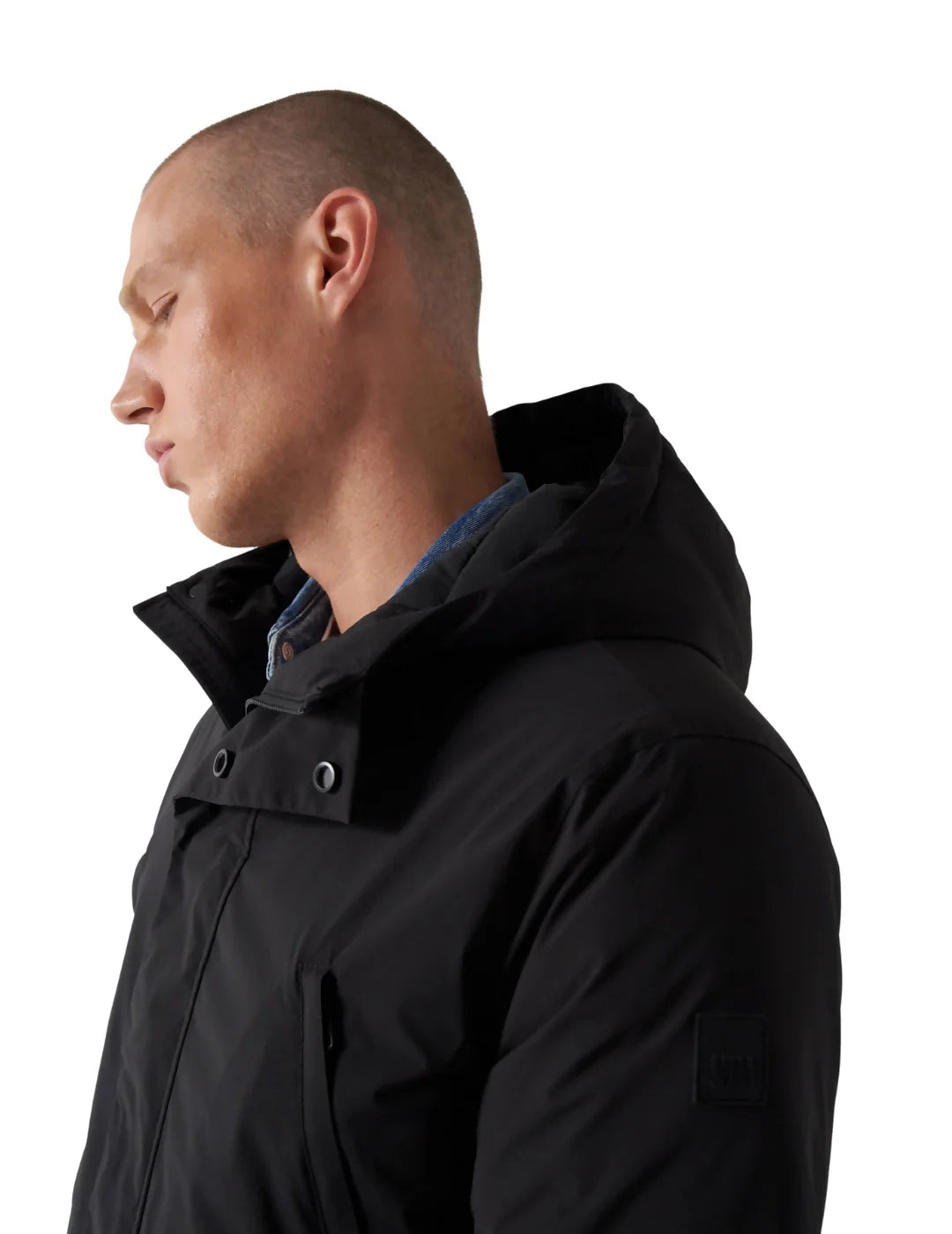 Parka Larga Acolchada Salsa Negro | Bicos de Fío