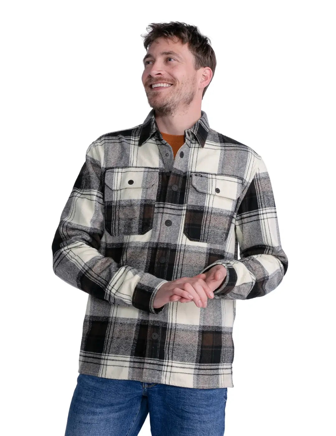 Sobrecamisa Cuadros Petrol Industries Beige | Bicos de Fío