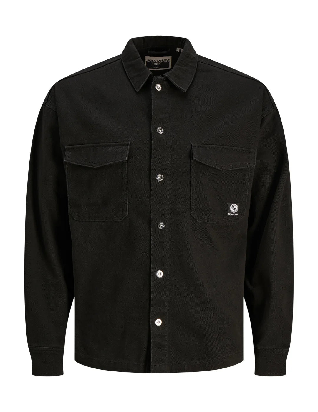 Sobrecamisa Oversize Jack and Jones Negro | Bicos de Fío