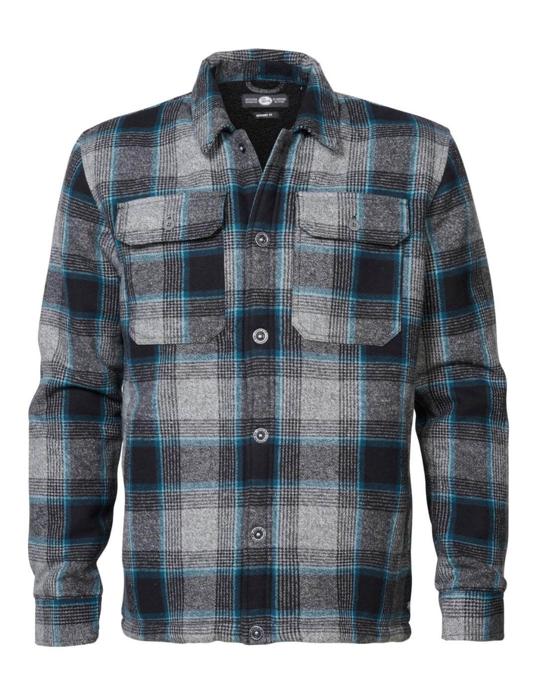 Sobrecamisa Cuadros Petrol Industries Negro | Bicos de Fío