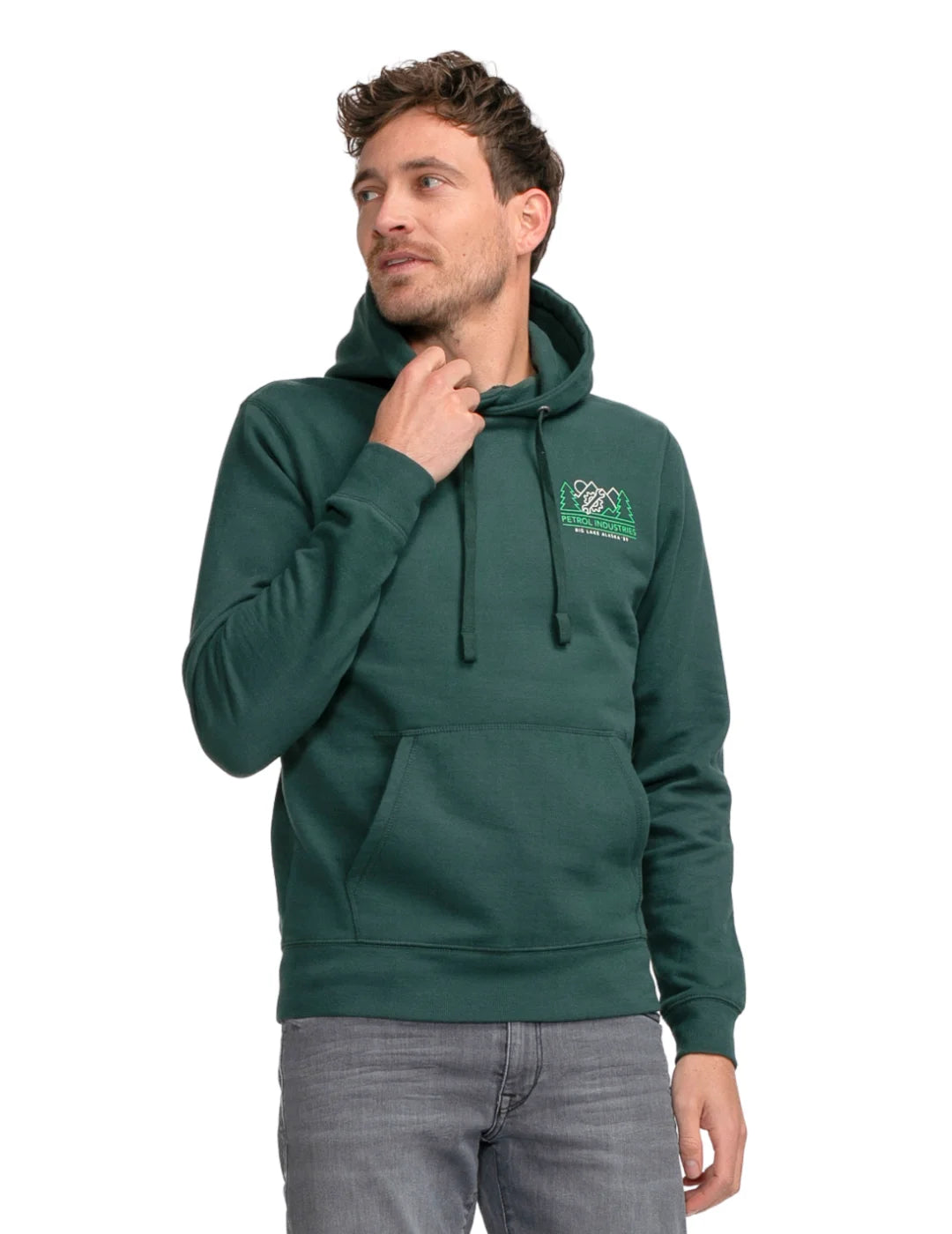 Sudadera Capucha Petrol Industries Tuluksak Verde | Bicos de Fío