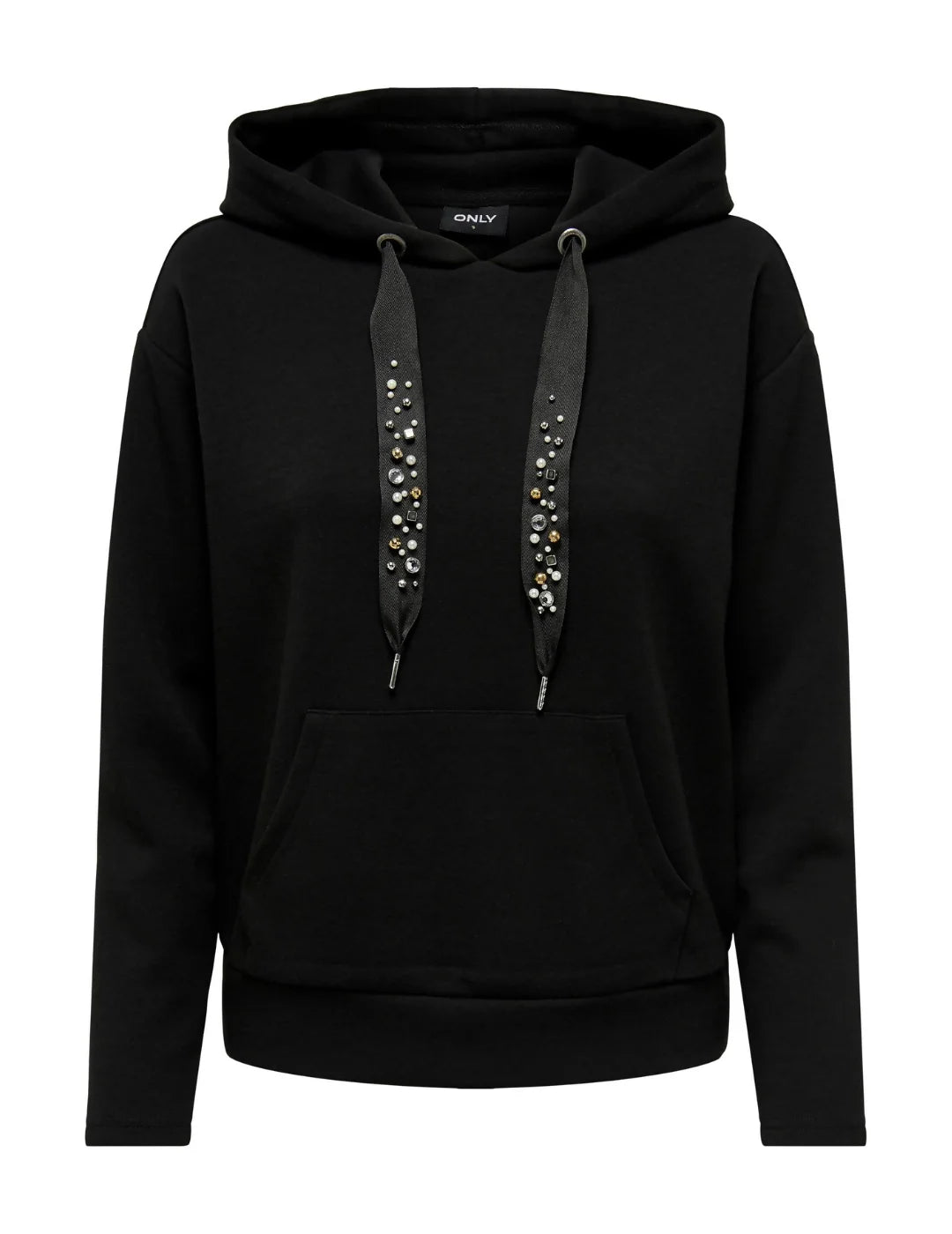 Sudadera Capucha Only Onlfancy Negro | Bicos de Fío