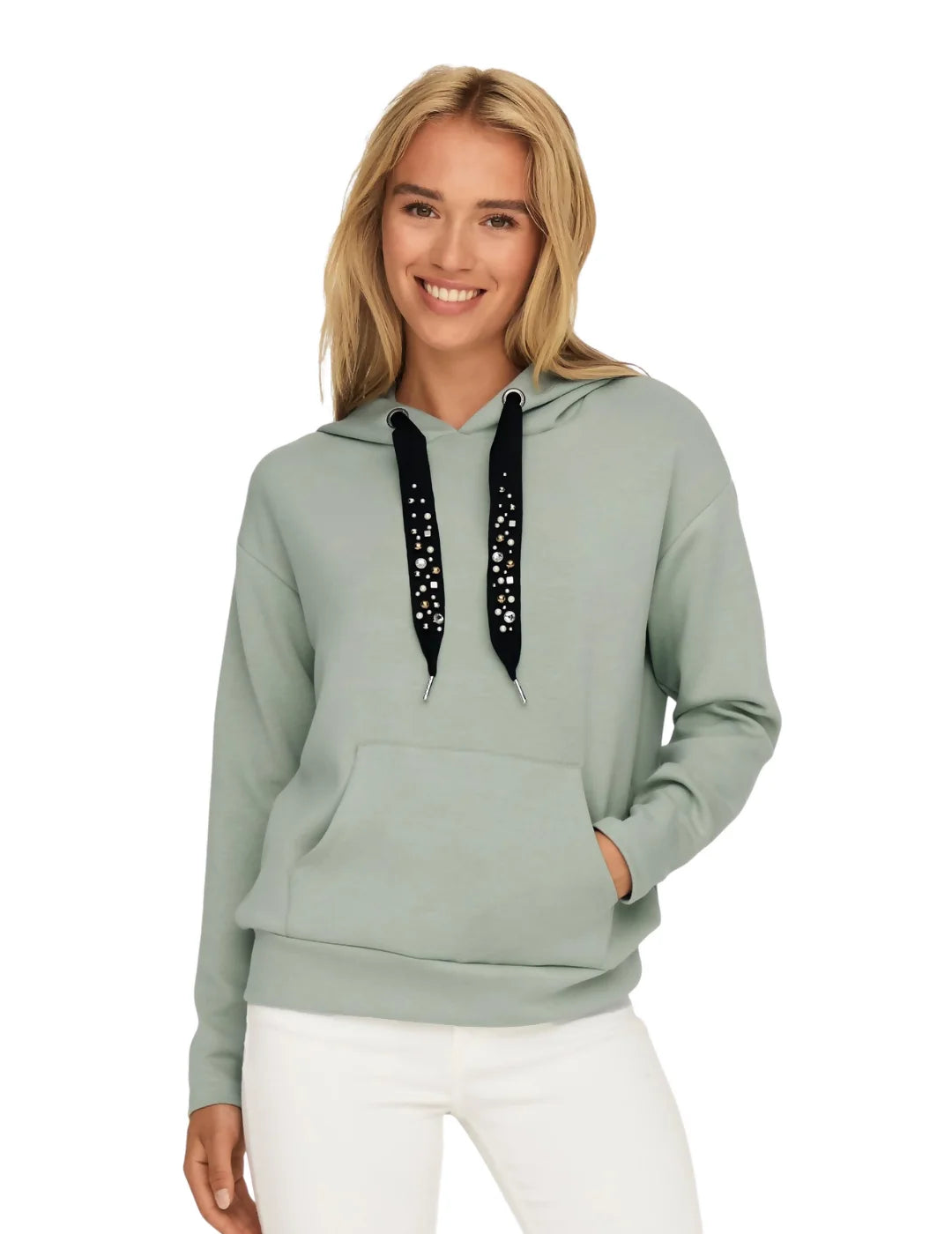 Sudadera Capucha Only Onlfancy Verde | Bicos de Fío