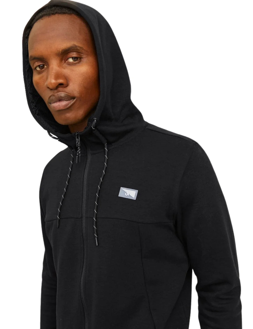 Sudadera Cremallera Jack&Jones Air Negro | Bicos de Fío