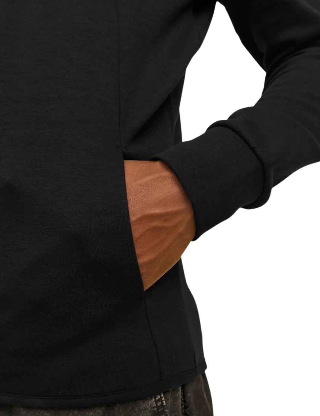 Sudadera Cremallera Jack&Jones Air Negro | Bicos de Fío