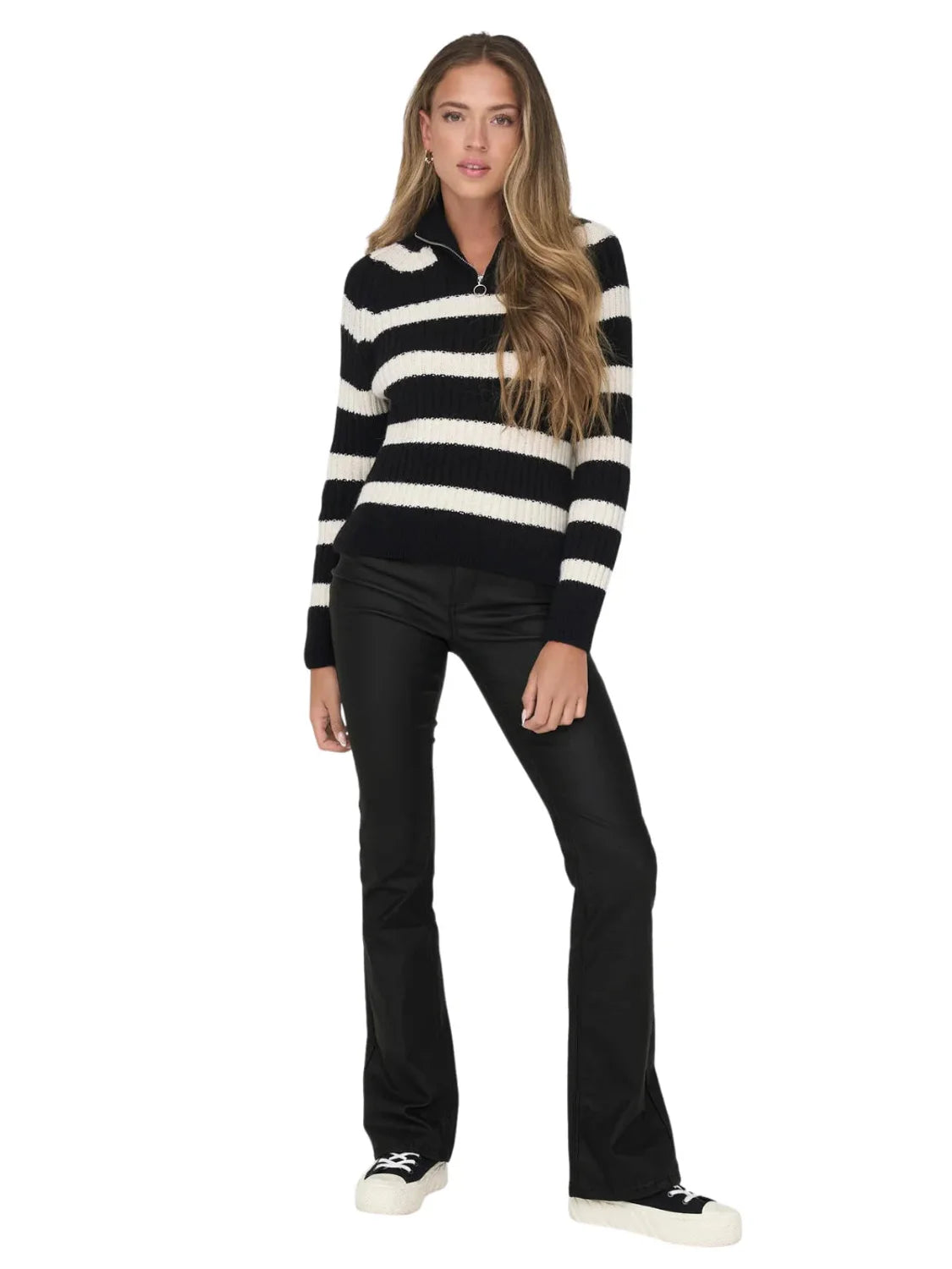 Vaqueros Flare Encerados Only Onlblush Negro | Bicos de Fío