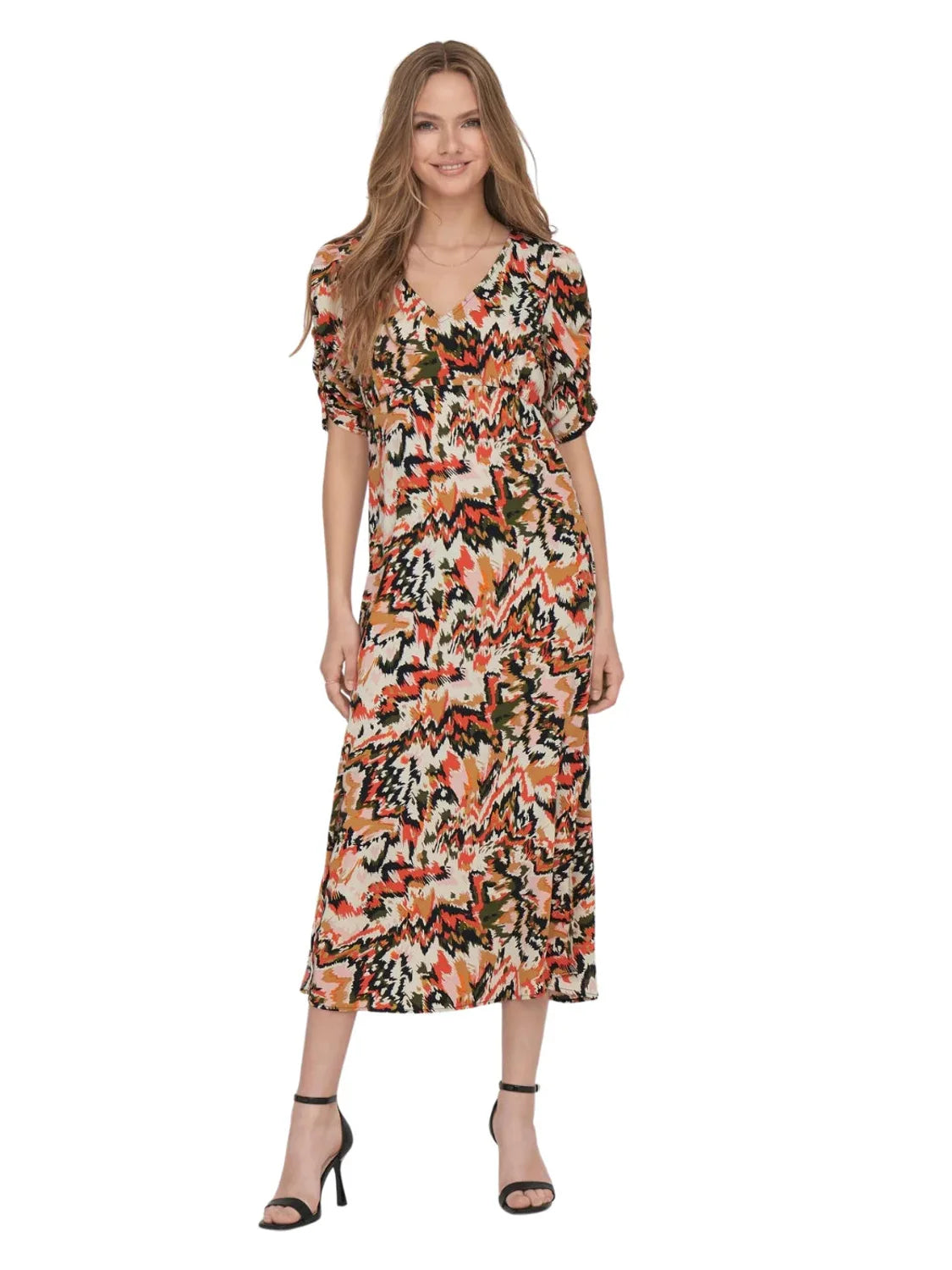 Vestido Largo Estampado Only | Bicos de Fío