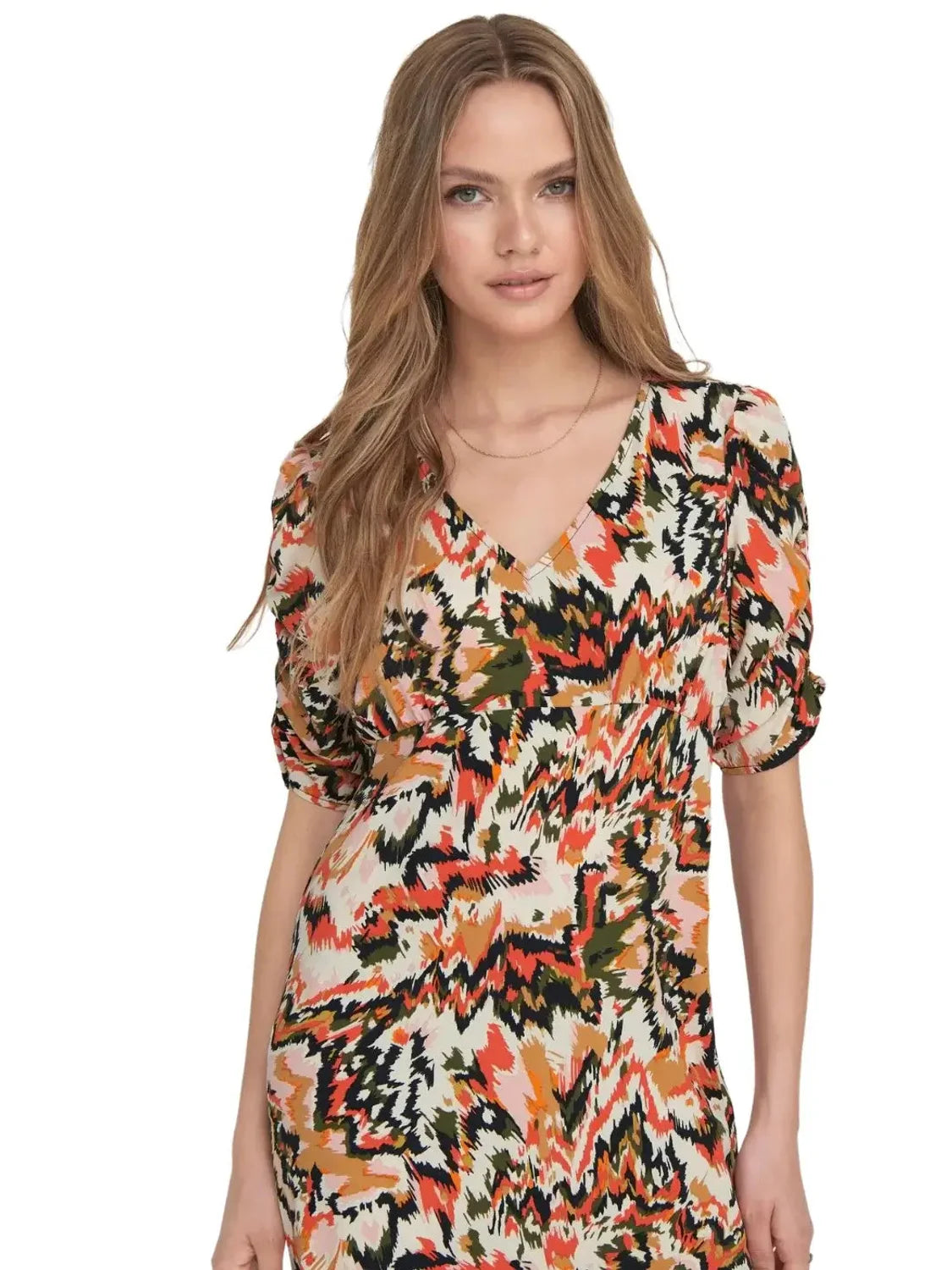 Vestido Largo Estampado Only | Bicos de Fío
